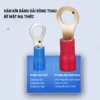 Đầu cos tròn RV S1.25-4 bằng đồng bọc nhựa nối dây điện 0.5 ~ 1.5 mm², lỗ 4.2mm