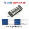 Cầu đấu dây điện 6 cực-25A – TB-2506