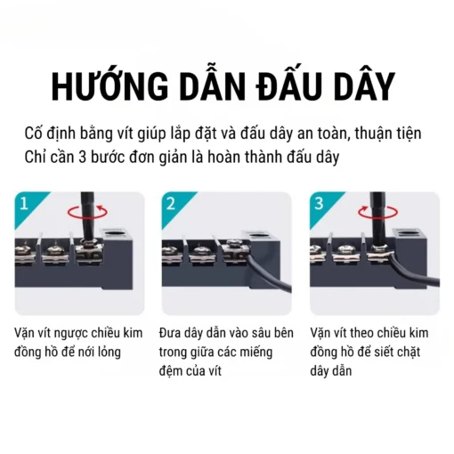 Cầu đấu dây điện 8 cực-25A – TB-2508