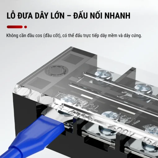 Cầu đấu dây điện 3 cực-45A – TB-4503