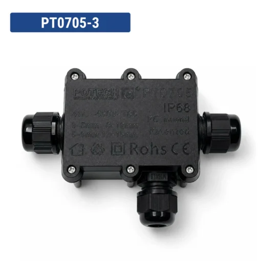 Hộp nối dây điện chống nước IP68 3 ngả ngoài trời – PT0705-3