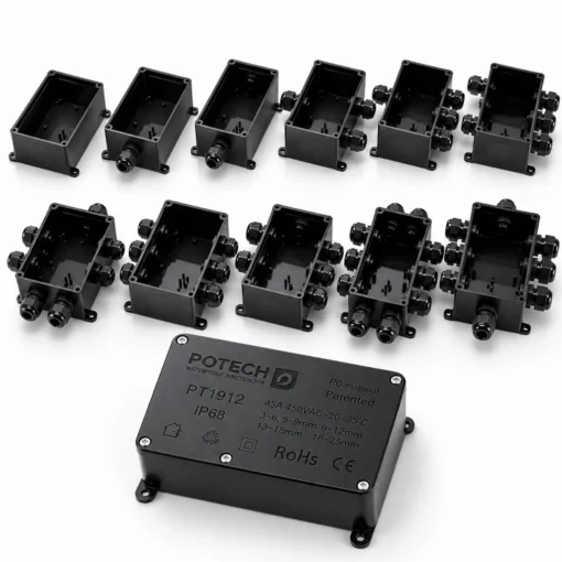 Hộp nối điện chống nước IP68 ngoài trời 204x149x68mm – PT1912