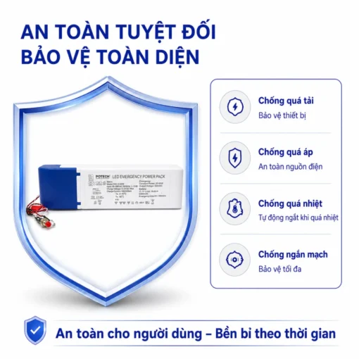 Bộ lưu điện cho đèn LED khẩn cấp 3-60W Pin Lithium 11.1V 5200mAh – 7000mAh DAC-3-60W