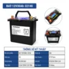 Bộ lưu trữ LIFEPO4 12V – 30Ah chống nước có led hiển thị pin
