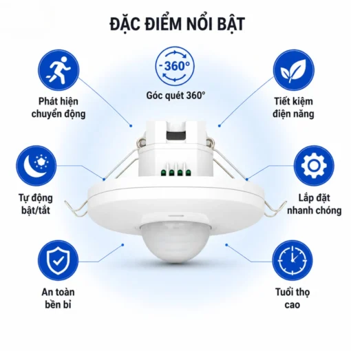 Cảm biến hồng ngoại cho đèn LED 8m On/Of – MSA050S IR