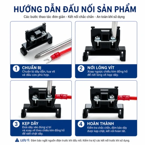 Cầu đấu dây điện 100A 600V – TBR-100A
