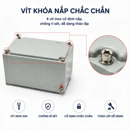 Hộp nối chống nổ IP66 BJX-300x200x140