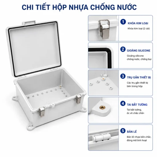 Hộp nhựa chống nước IP67 300×300×180MM – JX-303018