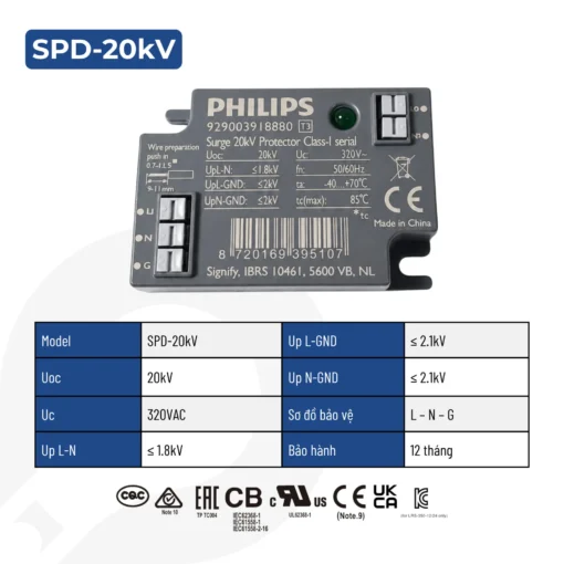 Thiết bị chống sét lan truyền PHILIPS – Surge 20kV Protector – SPD-20kV