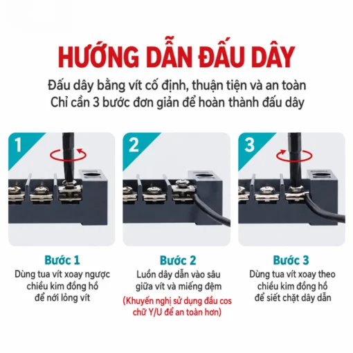Cầu đấu dây điện 6 cực-45A – TB-4506