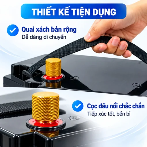 Bộ lưu trữ 12V 105Ah LiFePO4 32140 – PT-BESS-12105-3214-PV1