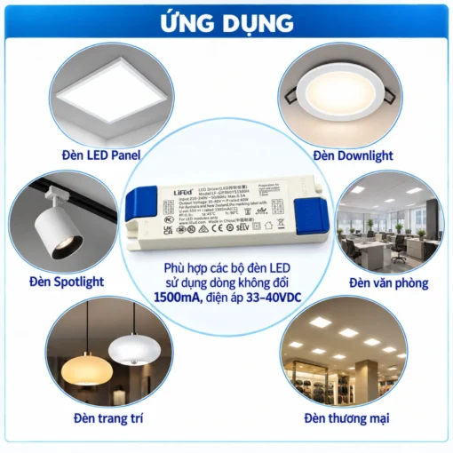 Nguồn đèn LED Lifud 60W LF-GIF060YS1500H 1500mA 30-40VDC
