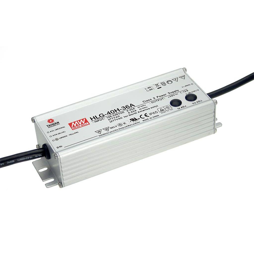Nguồn Mean Well dòng HLG-40H vỏ nhôm chống nước IP65