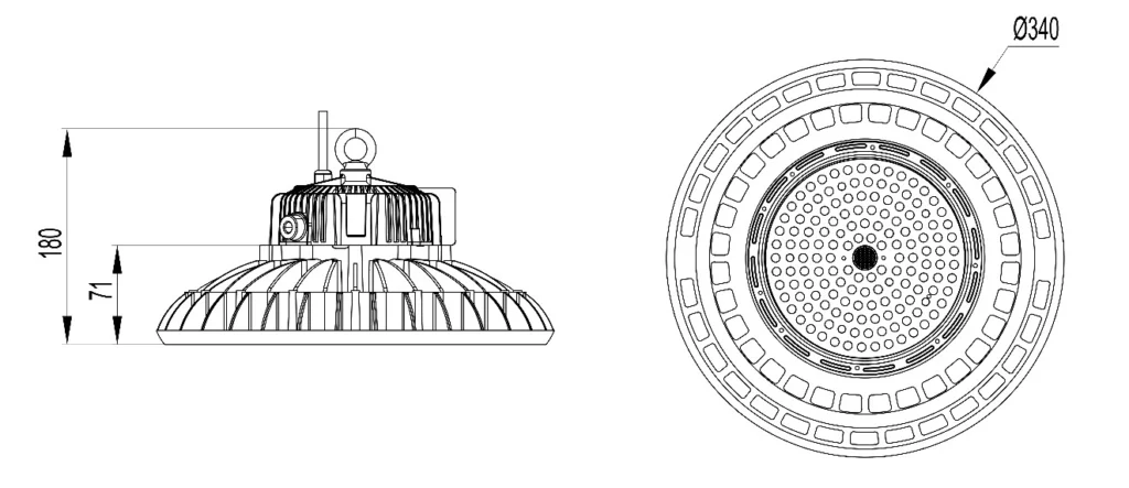 Kích thước PT-UFO-150-N